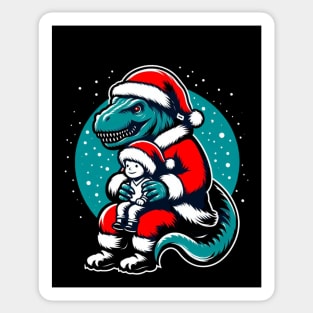 Tyrannosaurus Santa Claus Sticker